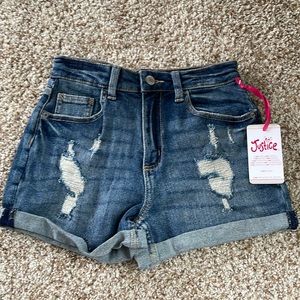 Justice girls Jean shorts new with tags size 14 feel free to make offer